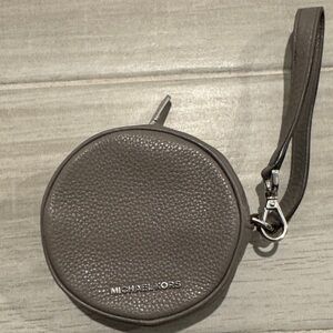 Michael Kors Gray Round Wristlet